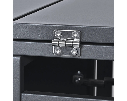 Gros plan d'une armoire métallique avec charnière