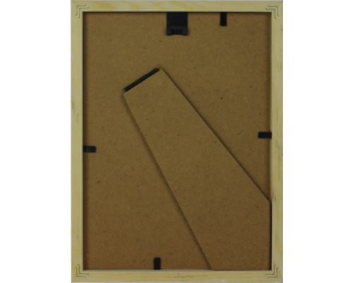 Arrière d'un cadre photo en bois avec support