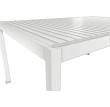 Detailansicht einer Terrassenüberdachung aus Aluminium