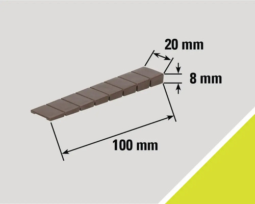 Image d'une rangée de pavés avec des dimensions