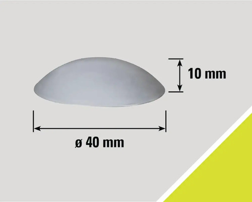 Halbkugelförmiger Möbelknopf, Durchmesser 40 Millimeter