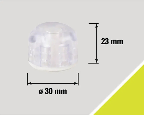 Möbelgleiter, Durchmesser 30 Millimeter, Höhe 23 Millimeter