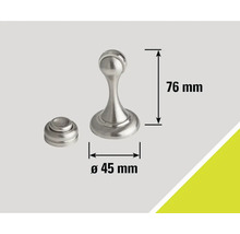 Butée de porte en métal mesurant 76 mm de hauteur et 45 mm de diamètre