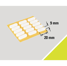 Paket Möbelgleiter, selbstklebend, 20 x 9 Millimeter