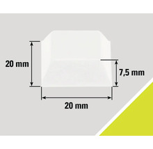 Image avec dimensions : 20 mm de hauteur, 20 mm de largeur, 7,5 mm de profondeur