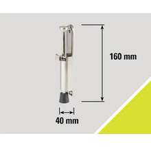 Butée de porte en métal mesurant 160 mm de haut et 40 mm de large