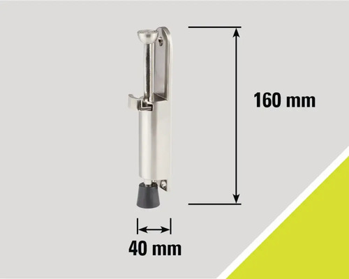 Butée de porte en métal mesurant 160 mm de haut et 40 mm de large