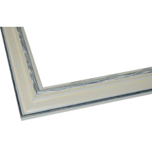 Ecke eines weißen Bilderrahmens