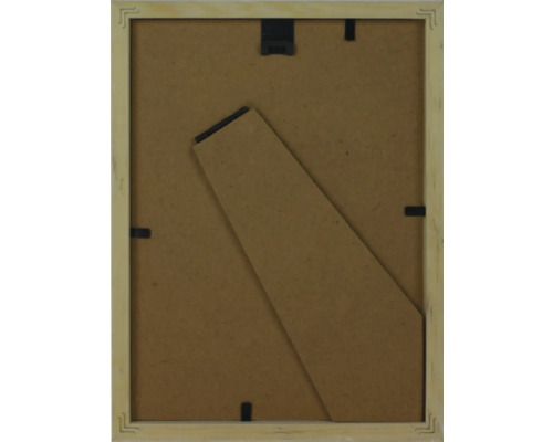 Arrière d'un cadre photo avec pied et suspension