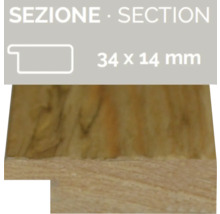 Baguette profilée, dimension 34 x 14 millimètres