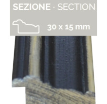 Baguette profilée de dimensions 30 x 15 mm