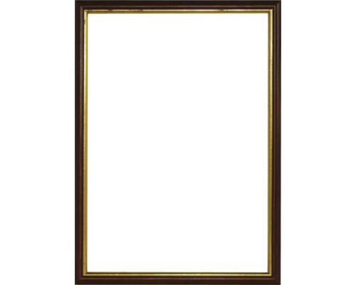 Cadre photo en bois avec bordure dorée