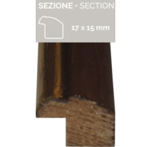 Baguette profilée, section 17 x 15 millimètres