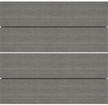 Quatre lames de terrasse en composite gris