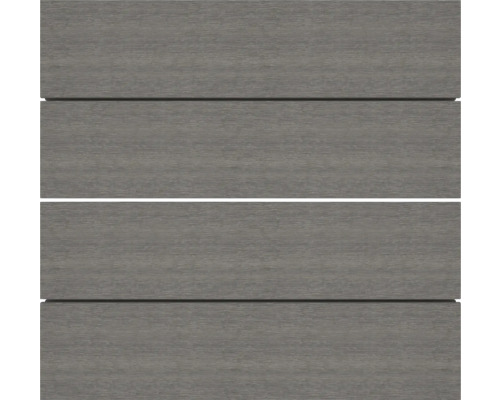 Quatre lames de terrasse en composite gris