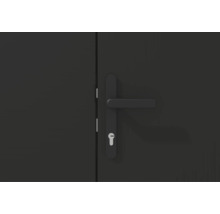 Tür mit Türgriff und Schloss