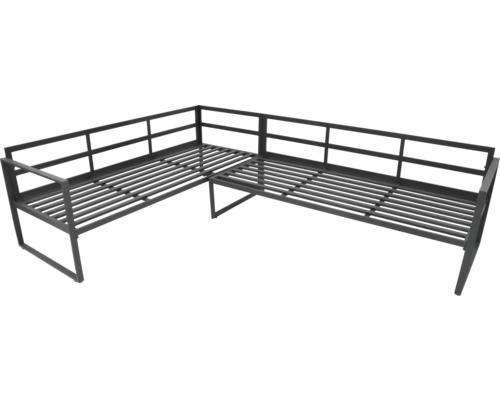 Eckbank für den Aussenbereich mit Stahlgestell