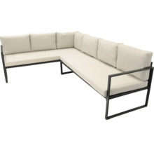 Ecksofa mit Polsterauflagen für den Aussenbereich