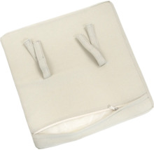 Quadratisches Sitzkissen mit Reissverschluss und Befestigungsbändern