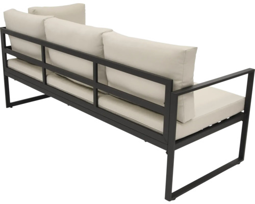 Gartensofa mit Metallrahmen und Polsterkissen