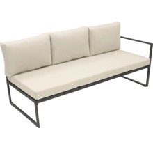 Gartenbank mit Polsterauflagen und Metallgestell