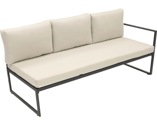 Gartenbank mit Polsterauflagen und Metallgestell