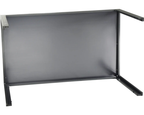 Vue de dessous d'une table avec structure en métal