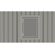 Fenêtre dans une cabane de jardin