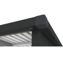 Vue détaillée d'un toit de terrasse avec système de drainage