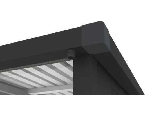 Vue détaillée d'un toit de terrasse avec système de drainage