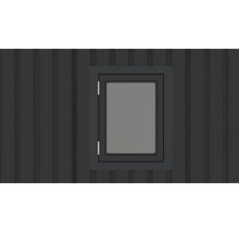 Fenêtre dans une cabane de jardin