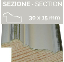 Moulure décorative en bois de dimensions 30 x 15 millimètres