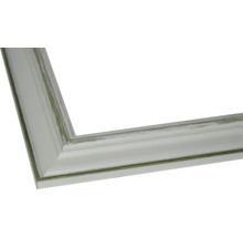 Bildecke eines weißen Bilderrahmens