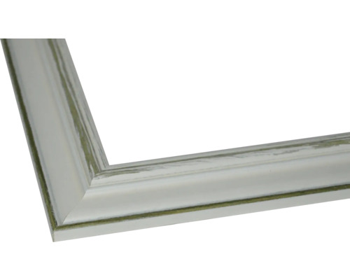 Bildecke eines weißen Bilderrahmens