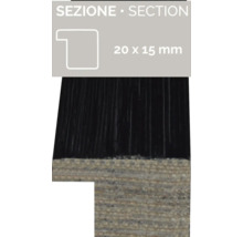 Baguette profilée de dimensions 20 x 15 mm