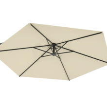 Draufsicht eines Sonnenschirms mit Streben