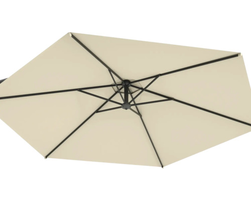 Draufsicht eines Sonnenschirms mit Streben