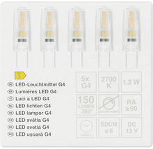 Cinq ampoules LED G4