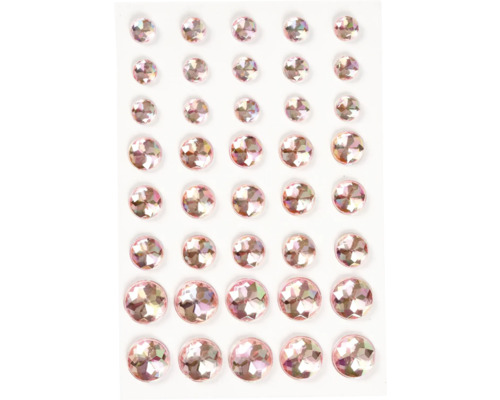 Blatt mit selbstklebenden Schmucksteinen