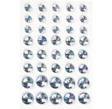 Blatt mit runden, selbstklebenden Ziersteinen