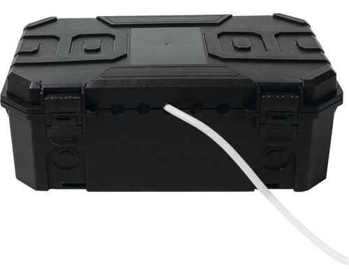 Boîte à outils noire avec câble