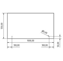 Dessin technique avec indications de dimension