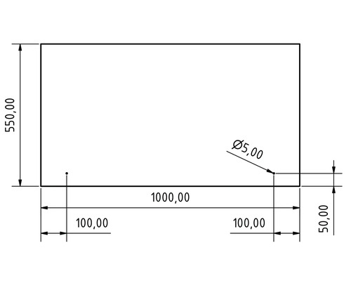 Dessin technique avec indications de dimension