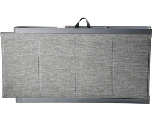 Store enrouleur avec structure en tissu et poignée