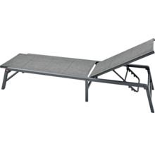 Chaise longue réglable avec revêtement textile