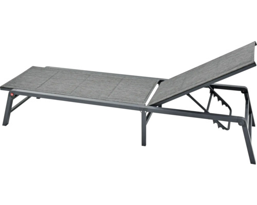 Chaise longue réglable avec revêtement textile