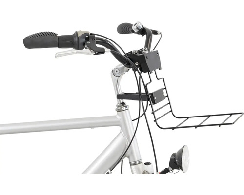 Fahrradlenker mit Gepäckträger und Scheinwerfer