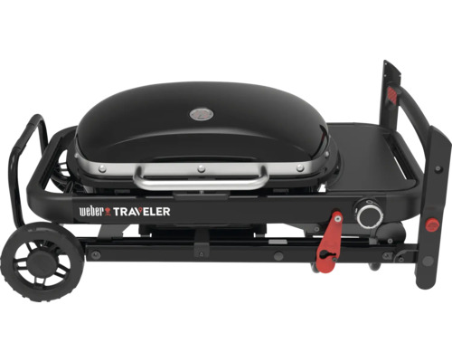 Barbecue à gaz Weber Traveler pour les déplacements, plié.