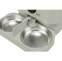 Automatischer Futterautomat für Haustiere mit zwei Edelstahlschüsseln