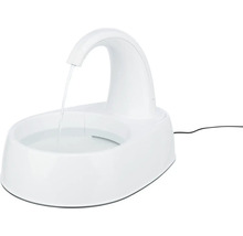 Weißer Trinkbrunnen für Haustiere mit fließendem Wasser